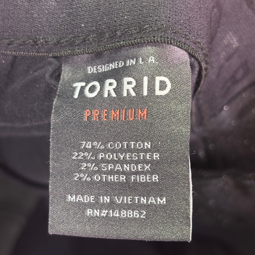 NWT Torrid Women Pants Sz 18R Black Sparkle Sky High Skinny Crop Glitter Stretch - Picture 8 of 11